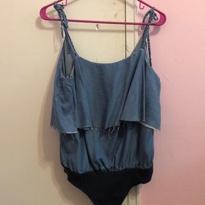 Denim ZARA bodysuit